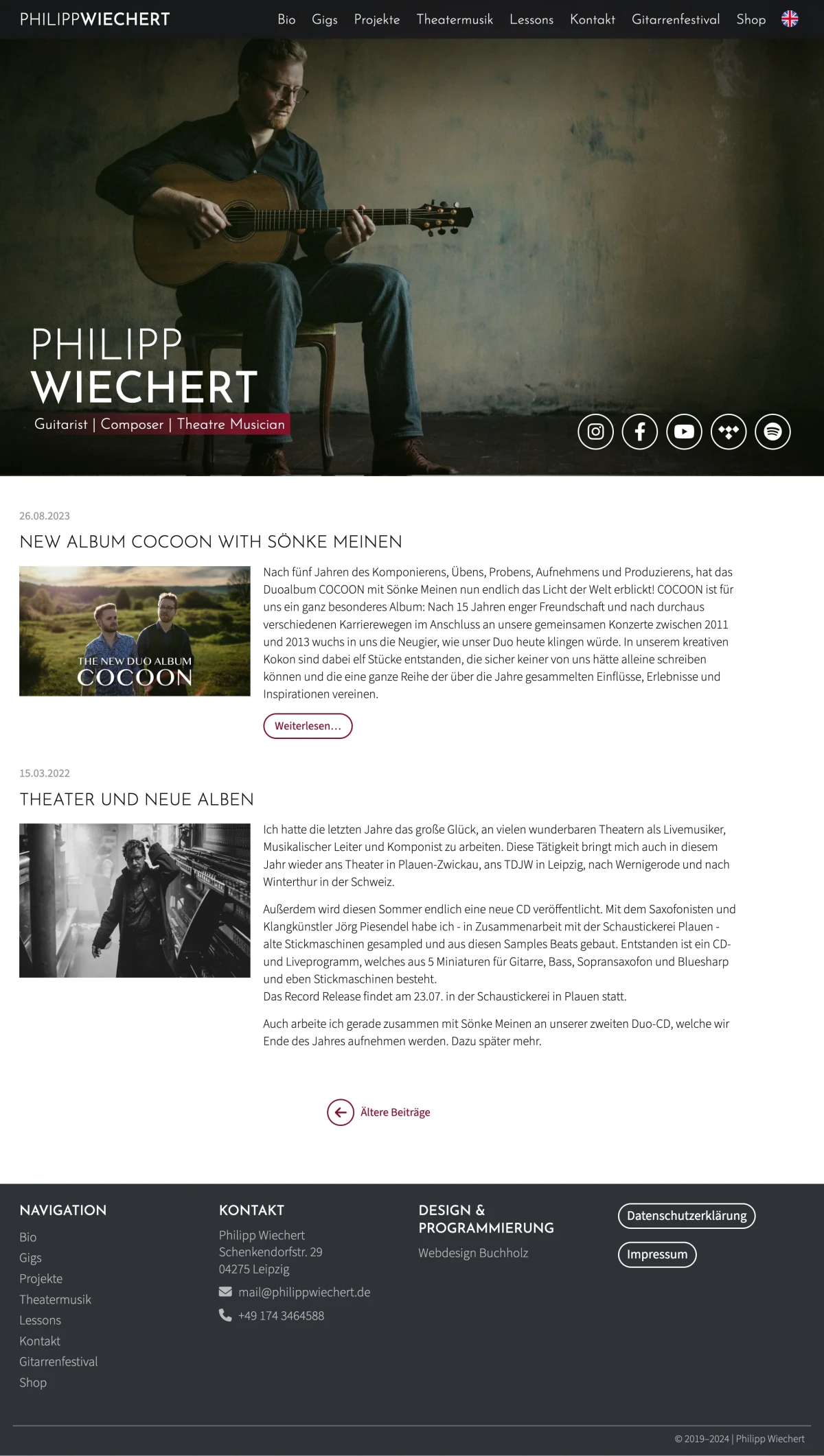 Screenshot https://philippwiechert.de